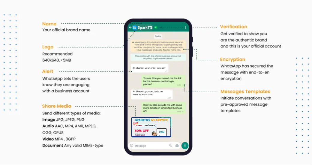 screenshot of WhatsApp Business API